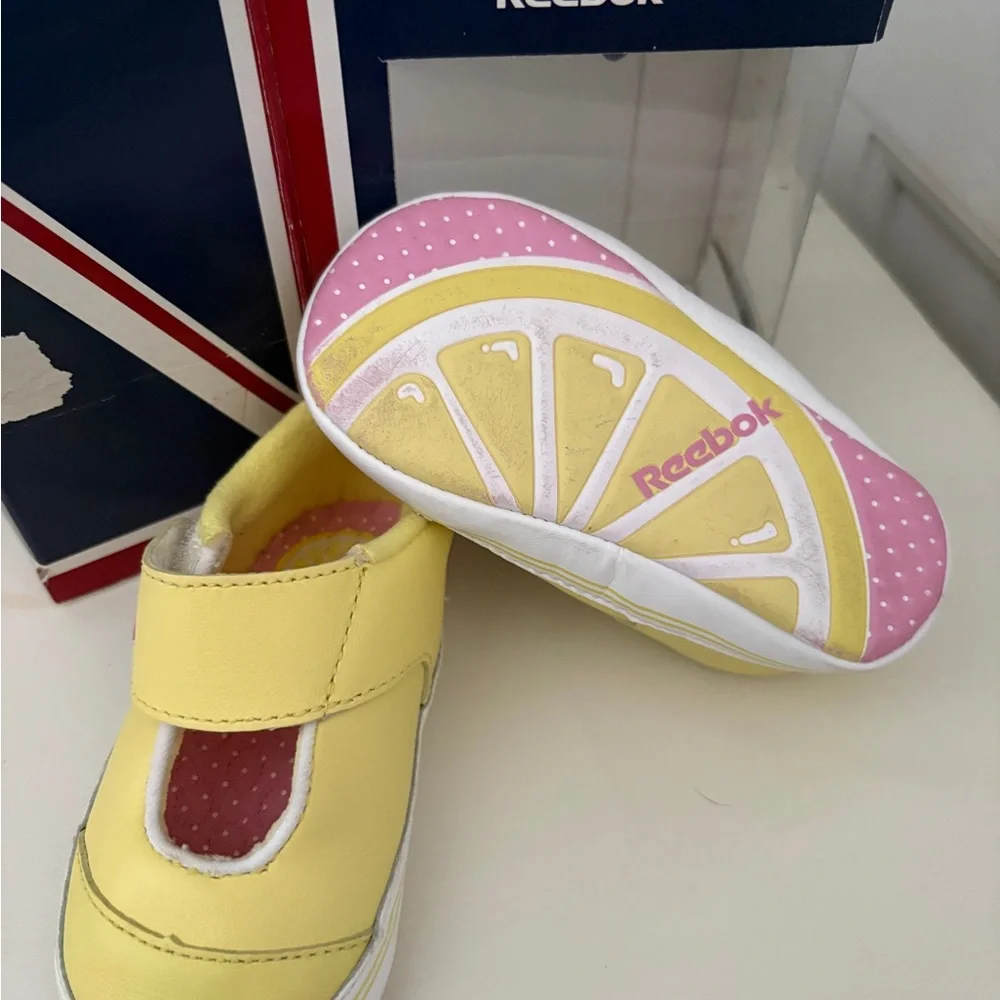 Reebok Yellow Baby Walker Shoes